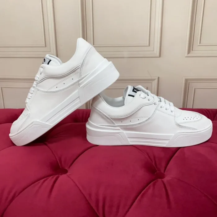 Dolce & Gabbana Calfskin New Roma Sneakers In White