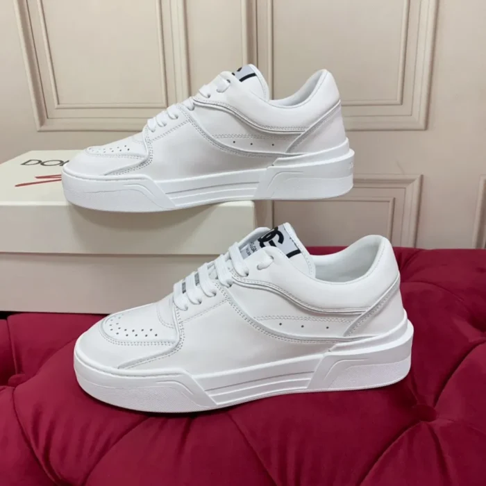 Dolce & Gabbana Calfskin New Roma Sneakers In White