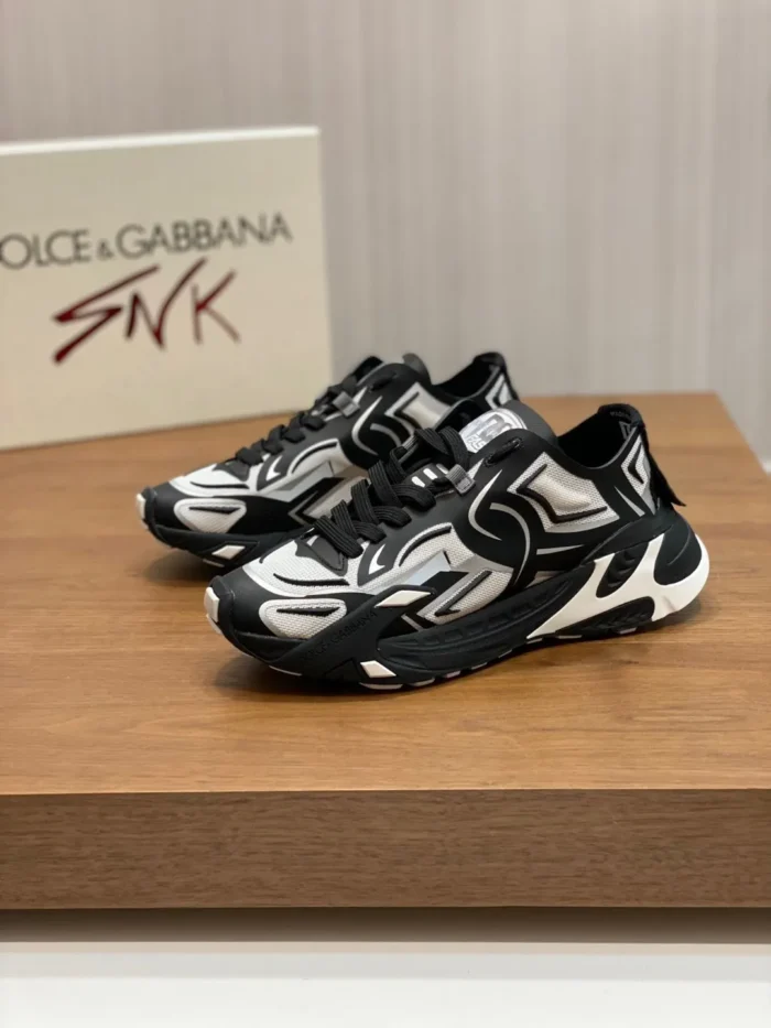 Dolce & Gabbana Fast in Maglina Panelled Sneakers Black