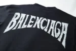 Balenciaga Hand-drawn T-shirt Medium Fit in Black Faded Rmwbbts24