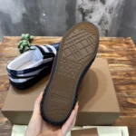 Burberry Checked Blue Slip-on Sneakers