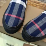 Burberry Checked Blue Slip-on Sneakers