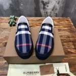 Burberry Checked Blue Slip-on Sneakers