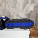 Burberry Leather Stock Sneakers In Black