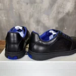 Burberry Leather Stock Sneakers In Black