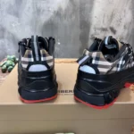 Burberry Vintage Check Cotton Arthur Black Beige Sneakers