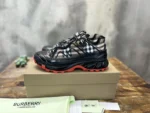 Burberry Vintage Check Cotton Arthur Black Beige Sneakers