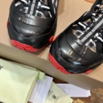 Burberry Vintage Check Cotton Arthur Black Beige Sneakers