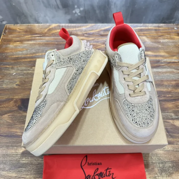 Christian Louboutin Astroloubi Strass Beige Sneaker