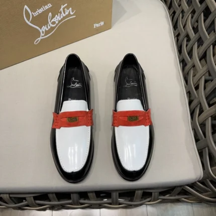 Christian Louboutin Donna Patent Red Sole Penny Loafers