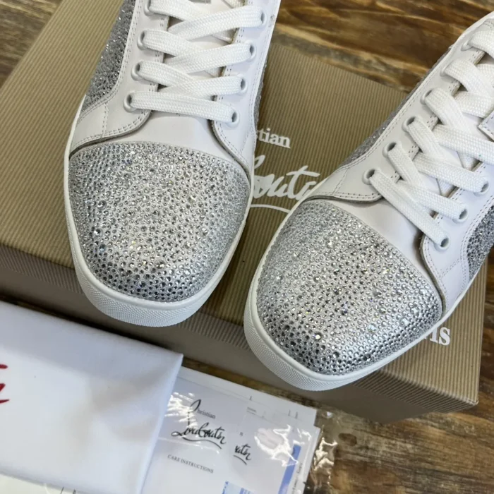 Christian Louboutin Louis Junior Strass White Sneaker