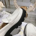 Dior Boy Platform Loafer White Brushed Calfskin