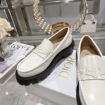 Dior Boy Platform Loafer White Brushed Calfskin