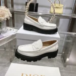 Dior Boy Platform Loafer White Brushed Calfskin