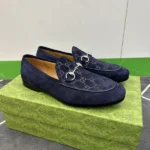 Gucci Men's Loafer With Horsebit Dark Blue