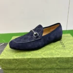 Gucci Men's Loafer With Horsebit Dark Blue