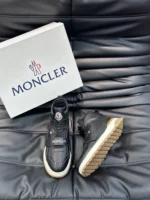 Moncler Black Leather High-top Sneakers