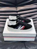 Moncler Monaco M Black Suede Sneakers