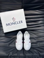 Moncler Monaco M White Leather Sneakers