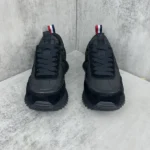 Moncler Pacey Nylon and Suede Sneakers In Black