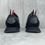 Moncler Pacey Nylon and Suede Sneakers In Black