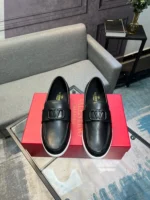 Valentino Leisure Flows Calfskin Loafer Black