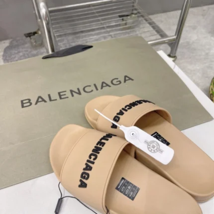 Balenciaga Pool Slide Sandal in Beige