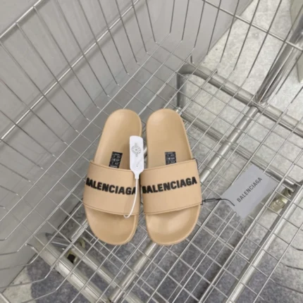 Balenciaga Pool Slide Sandal in Beige
