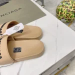 Balenciaga Pool Slide Sandal in Beige