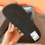 Balenciaga Pool Slide Sandal in Black/green