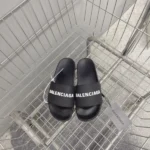 Balenciaga Pool Slide Sandal in Black/white