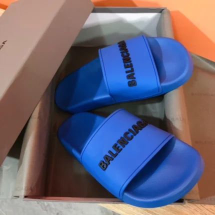 Balenciaga Pool Slide Sandal in Blue