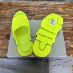 Balenciaga Speed 2.0 Recycled Knit Slide Sandal Green