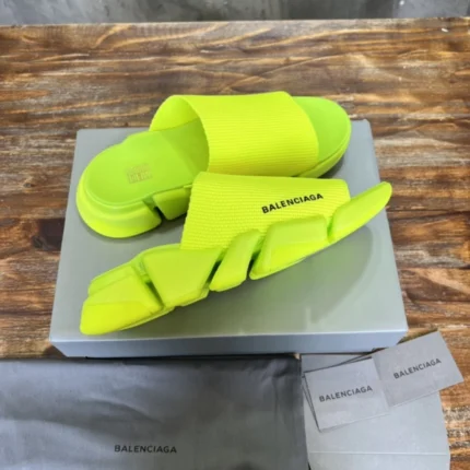 Balenciaga Speed 2.0 Recycled Knit Slide Sandal Green