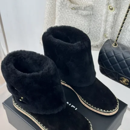 Chanel Boots In Black Suede