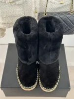Chanel Boots In Black Suede
