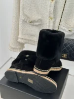 Chanel Boots In Black Suede