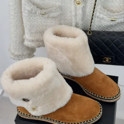 Chanel Boots In Brown Suede