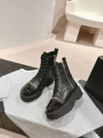 Chanel Lace-up Boots