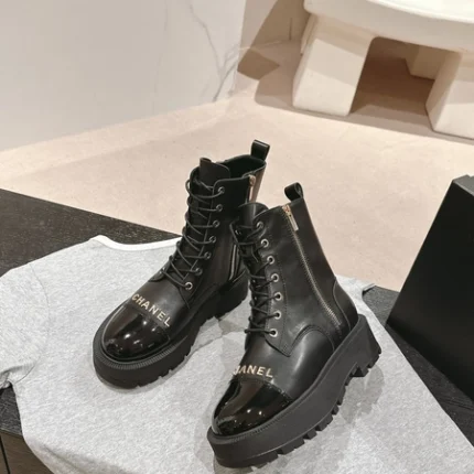 Chanel Lace-up Boots