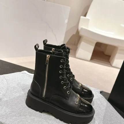 Chanel Lace-up Boots