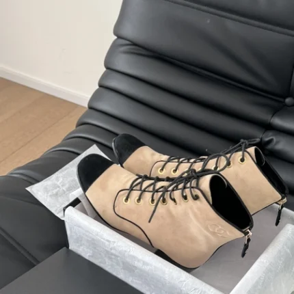 Chanel Suede 'CC' Ankle Boots