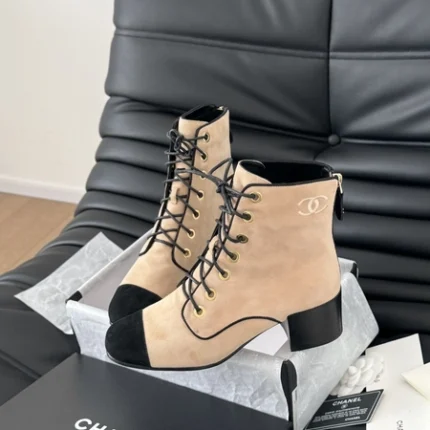 Chanel Suede 'CC' Ankle Boots