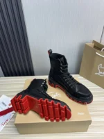 Christian Louboutin Boots Coated Canva And Calf Leather Black