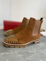 Christian Louboutin Melon Spike Chelsea Boot Brown