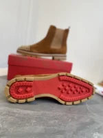 Christian Louboutin Melon Spike Chelsea Boot Brown