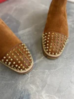 Christian Louboutin Melon Spike Chelsea Boot Brown
