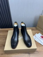 Christian Louboutin Melon Spikes Black Boots