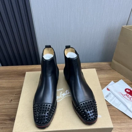 Christian Louboutin Melon Spikes Black Boots
