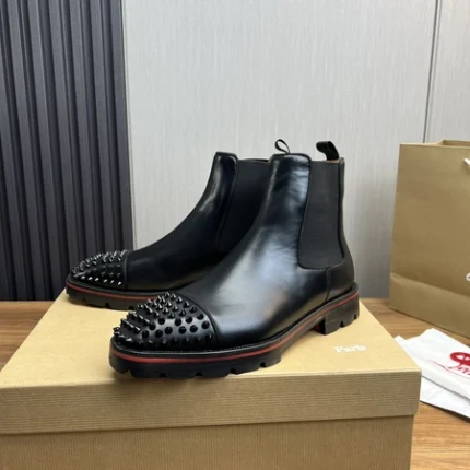 Christian Louboutin Melon Spikes Black Boots